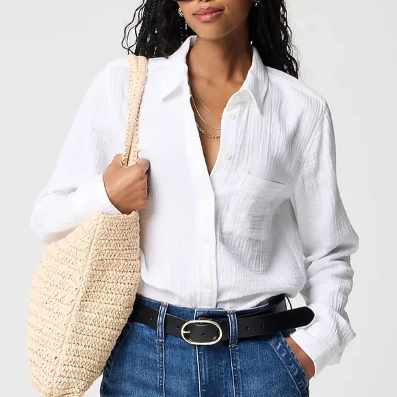J Crew gauze button down shirt - Picture 1 of 8
